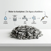 Carbure de Calcium de Haute Pureté Gaz Acétylène Synthèse Chimique Qualité Industrielle CaC2 GCC Marque ROYALTY Fûts de 50kg/100kg