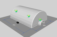 Structure de hangar AirDome, tente d'avion en PVC pour stationnement extérieur, à louer