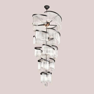 Estilo moderno, decoración interior, Vestíbulo de Hotel, Villa, salón de banquetes, escalera, candelabro de cristal personalizado - Product Image 6