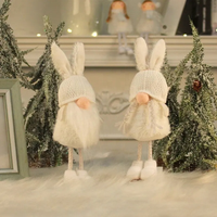 Boneka Peri Natal Gadis Imut dengan Telinga Kelinci, Berdiri, Peri Kerdil, Hiasan Dekoratif