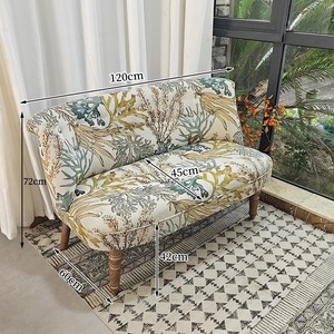 Space Saving Patchwork <strong>Sofa</strong> Two Seater Compact <strong>120cm</strong> Quilted Loveseat Tufted Couch Wholesale - Product Image 5