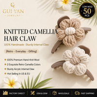 Nouvel Arrivage – Grandes Pinces à Cheveux en Tissu de 11 cm avec Fleurs, Simples, Tendance, Élégantes et Douces, Accessoires Capillaires en Plastique Givré