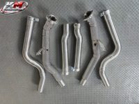 Tuyau d'échappement avant en acier inoxydable KM Performance pour Mercedes E400 Coupé C207 3.0T V6, design droit avec isolation thermique