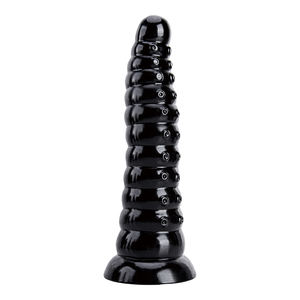 Dildo de PVC Negro Extra Grande con Cuentas, Impermeable, para Adultos, Masajeador de Próstata Enorme para Parejas - Product Image 1