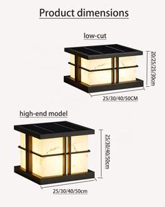 Lampe de poteau extérieure LED solaire/électrique moderne minimaliste IP65 étanche pour jardin et aménagement paysager - Product Image 3