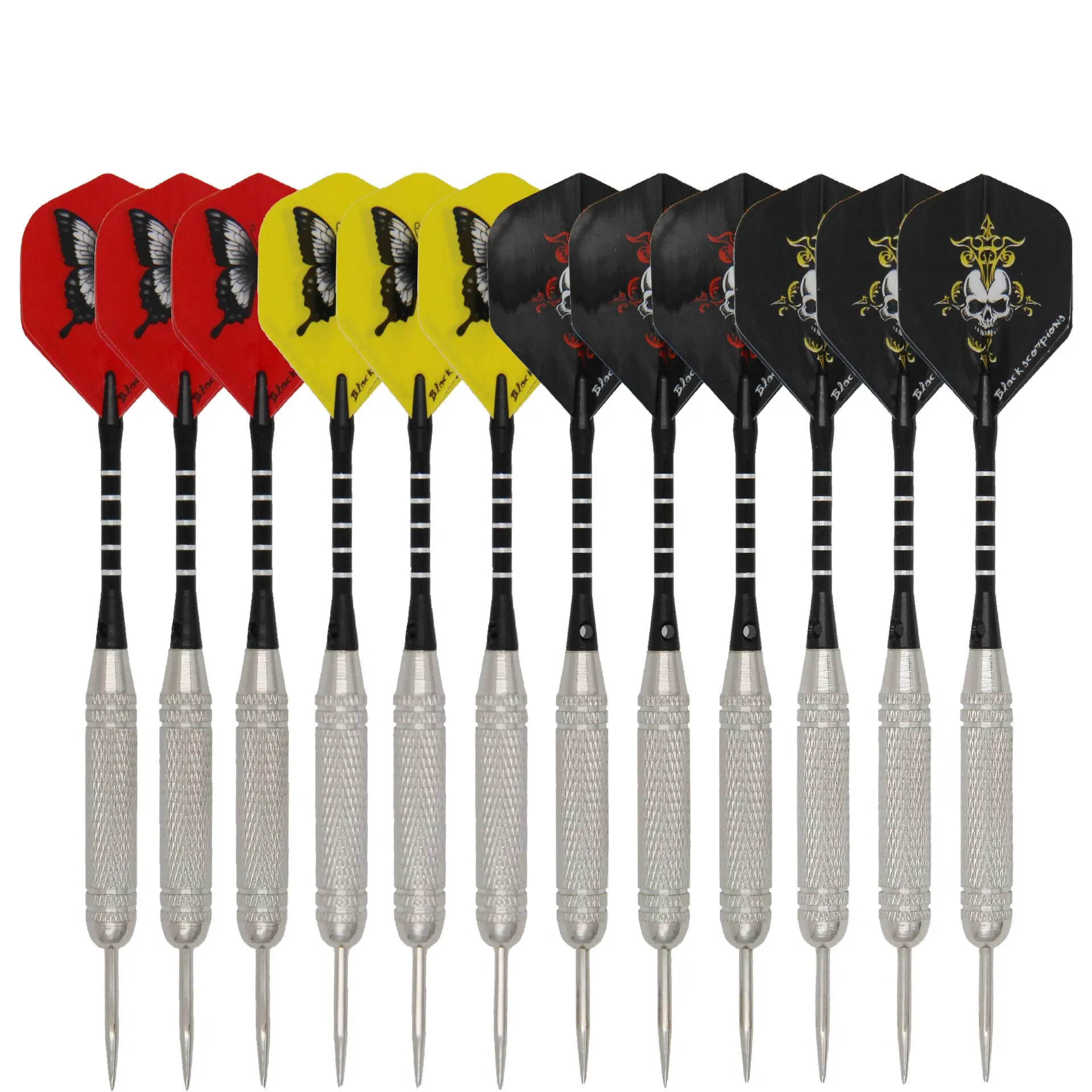 Indoor Outdoor Game Professional Metal Tip Darts Set Dart Arrow for Dartboard with Flights and Shafts