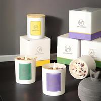 Lilin Aroma Kedelai Kaca Kristal Dekoratif Mewah Untuk Dekorasi Rumah Koleksi Hadiah Aromaterapi Kemasan Khusus