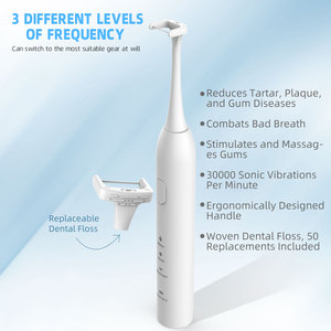 Hydropulseur électrique avec 50 têtes de rechange, chargement Type C, blanc, pour le nettoyage des dents et de la langue - Product Image 3