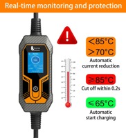 Chargeur EV portable Feyree 11 kW Type 2, câble de charge EV 16A, chargeur EV en gros avec prise domestique CEE vers Schuko, charge AC