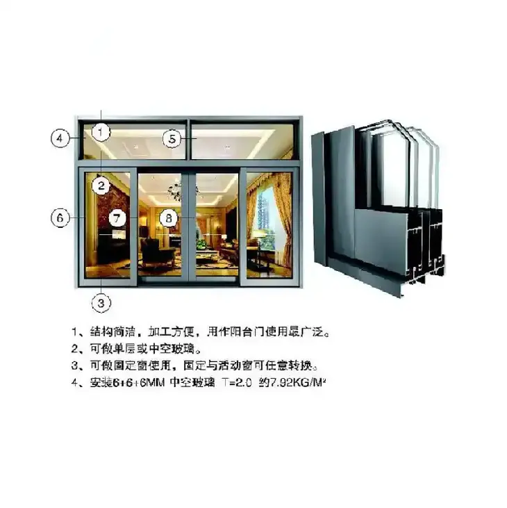 6000 Serie eloxierte Aluminium-Extrusionsprofile T5 gehärtet und gebogen für Fenster und Türen, die Schneid- und Biegungsdienstleistungen anbieten