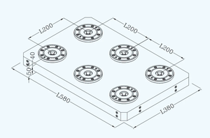Mandrin pneumatique <span class=keywords><strong>AMF</strong></span>-C6 acier de précision MTS pneumatique mandrin de système de <span class=keywords><strong>point</strong></span> zéro à 4 centres pour l'usinage lourd de CNC - Product Image 2