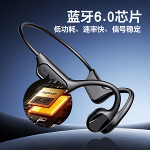 Auriculares inalámbricos Bluetooth de conducción ósea MG8 con ranura para tarjeta de memoria y batería de larga duración para deportes y correr - Product Image 5