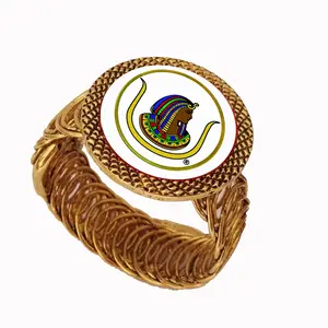 DOI ISIS gold elastic bangle OES Elastic Bangle Masonic Cuff Bangle Jewelry Gift Can Custom Any your LOGO Bracelet