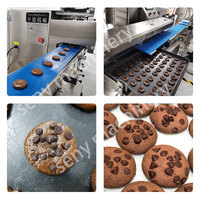 Máquina automática de llenado de chocolate y galletas de doble color, tres tolvas de acero inoxidable para uso en restaurante, nuevo usado
