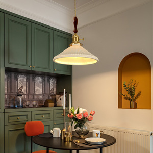 Lampada a Sospensione Piccola in Stile Giapponese e Americano Vintage, in Ottone e Ceramica, <span class=keywords><strong>LED</strong></span>, per Sala da Pranzo, Bancone Bar, Ingresso, Vetrina, Camera da Letto, Comodino - Product Image 3