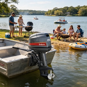 Moteur 2 temps haute performance 25 CV à faible consommation de carburant pour bateau de pêche en lac américain - Product Image 6
