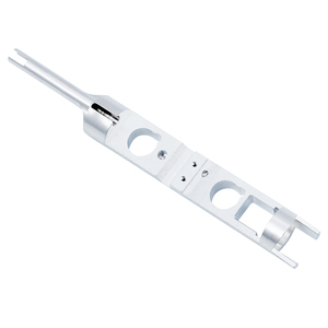 Support de liaison de châssis de voiture RC en aluminium anodisé argenté - Amélioration matérielle personnalisable pour la <span class=keywords><strong>suspension</strong></span> de véhicule télécommandé - Product Image 1