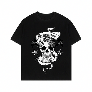 <span class=keywords><strong>เสื้อ</strong></span>ยืดผู้ชายลายหัวกะโหลกทรงโอเวอร์ไซส์ หลวม สบายๆ คอกลม สไตล์สตรีทแวร์  รับทำโลโก้ สำหรับขายส่งใน EU US AU - Product Image 6