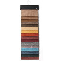 Tissu d'ameublement en microfibre suédée à grain de bois gaufré, 100% polyester