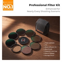 Kit de filtres magnétiques pour objectif d'appareil photo K&F Concept Nano-X Ultra-mince CPL FSND4 FSND8 FSND16 FSND32 Diffusion Noire 1/4 Blue Streak ND