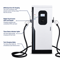 Borne de recharge rapide DC pour véhicules électriques Wanbo-562 60kW à double pistolet, CCS2, OCPP 1.6, certifiée CE