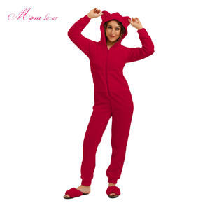 New Arrival Winter Hooded Sleepwear <strong>Fleece</strong> Nightwear Plush <strong>Teddy</strong> Bear Onesie Lounge Wear Pajamas for Women - Product Image 4