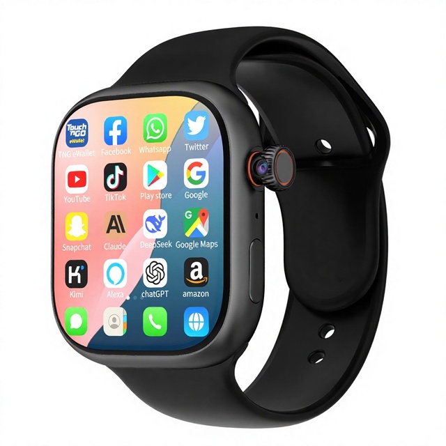 Cross-border Foreign Trade Card-insertion Phone Watch Rotating Camera Multi-positioning Pedometer Heart Rate Blood Oxygen
