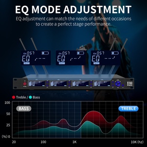 Xtuga M-6604S chế độ kép UHF đúng sự đa dạng Hệ thống 4 cầm tay <span class=keywords><strong>Microphone</strong></span> không dây mic ăng-ten đa dạng micro không dây - Product Image 3