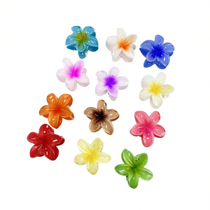 Fermaglio per capelli Frangipani da 8 cm a forma di fiore colorato per donne e ragazze - Product Image 2