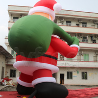 Ballon géant gonflable pour décoration de fête de Noël, Père Noël avec souffleur d'air