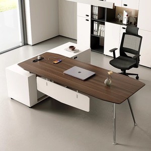 Juego de escritorio y silla de oficina moderno de lujo de gama alta con diseño modular personalizado para mesa de oficina de uso comercial - Product Image 5