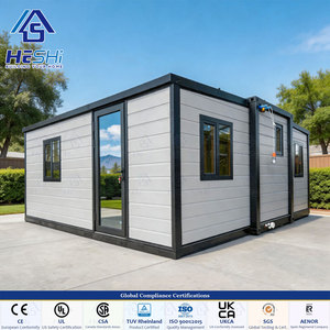Cabaña junto a la piscina, suite de jardín, techo de 2.4 m, casa contenedor prefabricada expandible de 30 pies, 3 dormitorios, 2 baños, casa galvanizada - Product Image 1