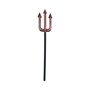 Decorazioni per feste di alta qualità a tema della morte di Halloween in plastica rossa con bacchetta di demone forchetta di colore personalizzato per feste di Halloween - Product Image 1