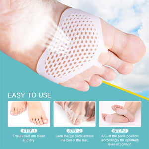 SEFUDUN 6 Paia di Cuscinetti Riutilizzabili per <span class=keywords><strong>Piedi</strong></span>, Lavabili, Morbidi, Durevoli, Antiscivolo, per Alleviare il Dolore ai <span class=keywords><strong>Piedi</strong></span>, Traspiranti, Patch per Alluce Valgo - Product Image 6