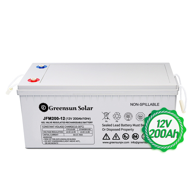 Greensun Long Life Vrla Gel Battery 12V 150Ah 200Ah Solar Storage Battery From China Supplier