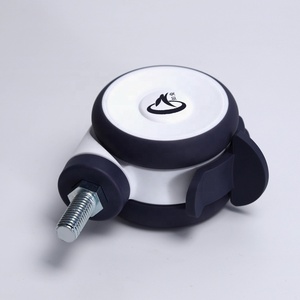 <span class=keywords><strong>ล้อ</strong></span>คู่แบบมีเกลียวสำหรับติดตั้งบนเฟอร์นิเจอร์ ขนาด 3 นิ้ว ทำจากพลาสติกและยาง สำหรับงานทางการแพทย์ ขนาด 75 มม. - Product Image 1