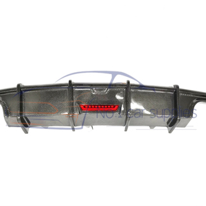 Difusor trasero S6 Comprar <span class=keywords><strong>A6</strong></span> C8 con lámpara de fibra de carbono S6 Labio de parachoques para <span class=keywords><strong>A6</strong></span> Sline C8 S6 2019 2020 <span class=keywords><strong>2021</strong></span> - Product Image 3