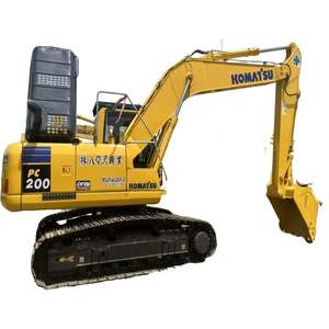 Excavatrice sur chenilles Komatsu PC200 de taille moyenne à vendre utilisée en bon état moteur pompe engrenage PLC Kobelco cylindre hydraulique - Product Image 1