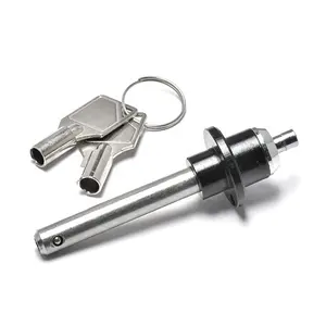 SS304 316 303 With Key Spring Round Head Customized Quick Release Ball Lock Pin
