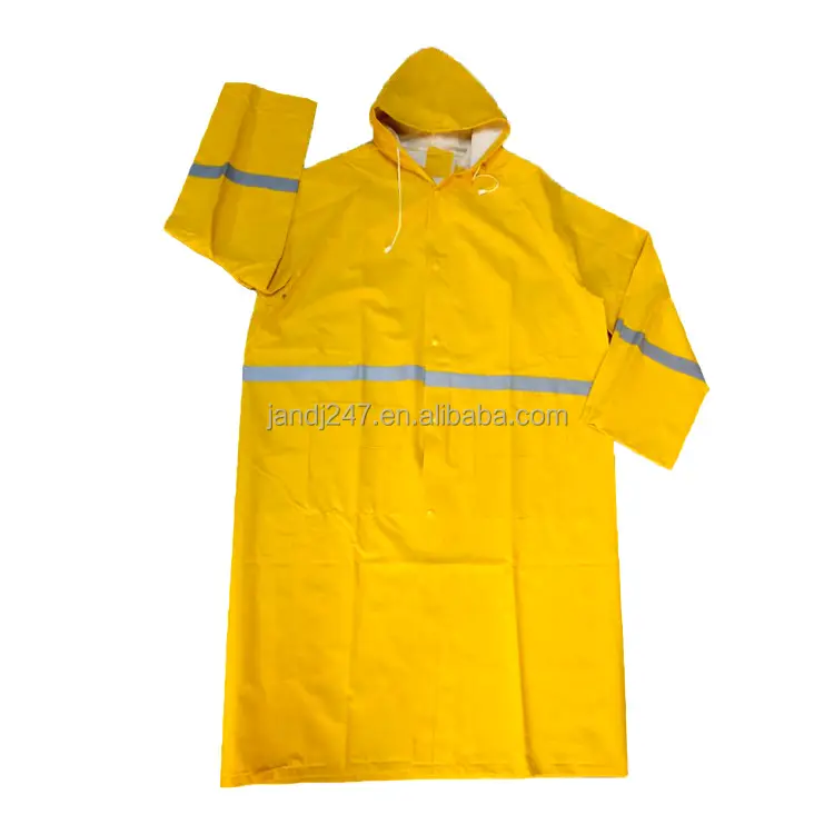 100% Polyester PVC raincoat Waterproof Rain coat raincoat Jacket with Hooded Raincoat