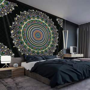 Cool colorato Mandal arazzo artigianato popolare indiano hippie bohémien da parete estetica floreale Mandala arte della parete in Stock - Product Image 1