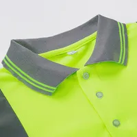 Low Price Custom Quick-trocknen Work Clothes Long Sleeve Construction Safety Reflective Fluorescent Polo Shirt