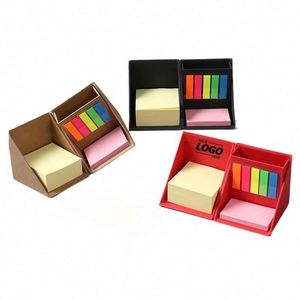 Bloc-notes adhésifs personnalisés avec onglets 5 couleurs et distributeur rotatif pliable, ensemble de mémos promotionnels pour le bureau avec logo - Product Image 1