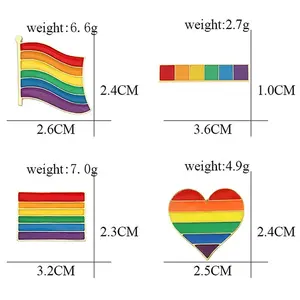 무료 샘플 저렴한 사용자 정의 레인보우 프라이드 소프트 & 하드 에나멜 금속 핀 배지 LGBTQ 에나멜 프라이드 핀 선물 - Product Image 6