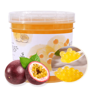 Perles de boba éclatantes saveur fruit de la passion 1,25 kg pour bubble tea, vente en gros OEM - Product Image 1