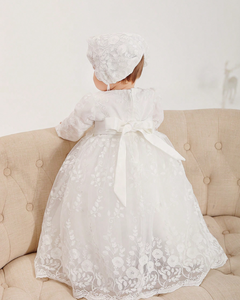 0-24M bordado niñas pequeñas vestidos princesa <span class=keywords><strong>bautizo</strong></span> vestido bebé fiesta vestido <span class=keywords><strong>traje</strong></span> - Product Image 4