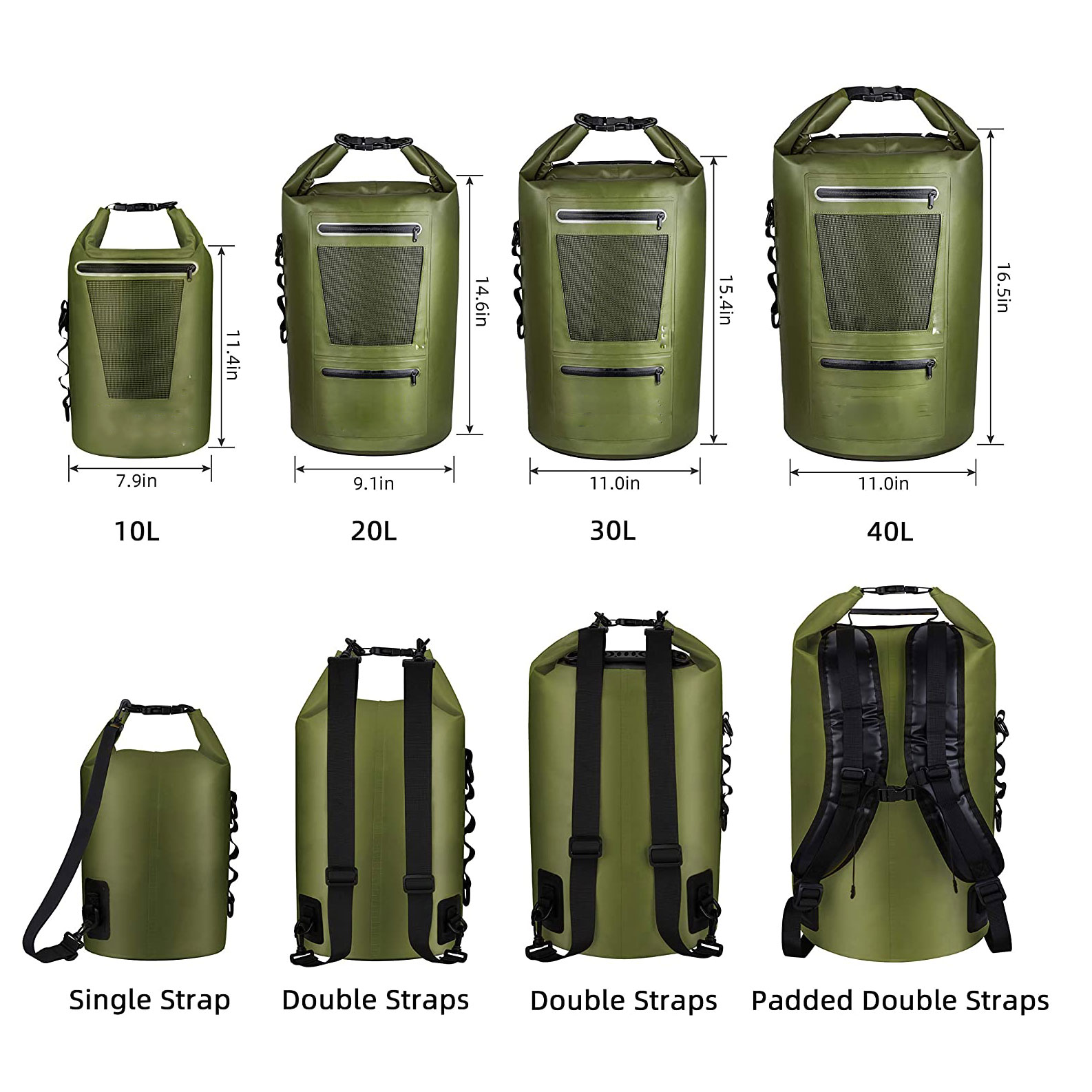 Waterproof Dry Bag Dry Compression Sack 10L Dry Backpack Kayaking Camping Fishing Surfing Rafting Dry Ice Bag