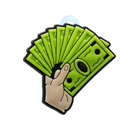 Porte-clés en caoutchouc 2D pour pièces de monnaie, figurines d'anime et de dessins animés, porte-clés dollar, idéal pour hommes, clés de voiture, souvenirs pour fans, jouets pour enfants