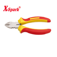 Pince à câble électrique isolée X-Spark VDE 1000V 250MM, qualité bricolage, plastique moulé, acier au chrome-vanadium, mesure métrique, OEM