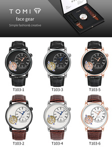 Ensemble cadeau de montre pour homme TOMI, classique et minimaliste, montre à <span class=keywords><strong>quartz</strong></span> polyvalente de luxe pour homme, montre à <span class=keywords><strong>quartz</strong></span> ronde à grand cadran, cadeau - Product Image 6